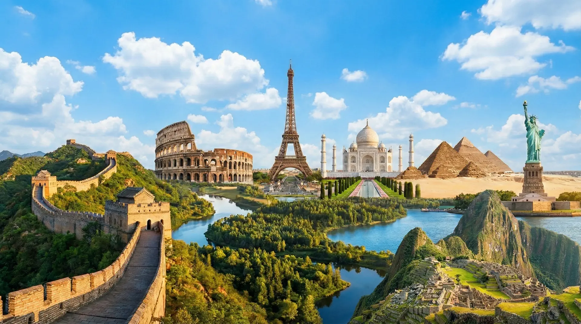 World travel panorama